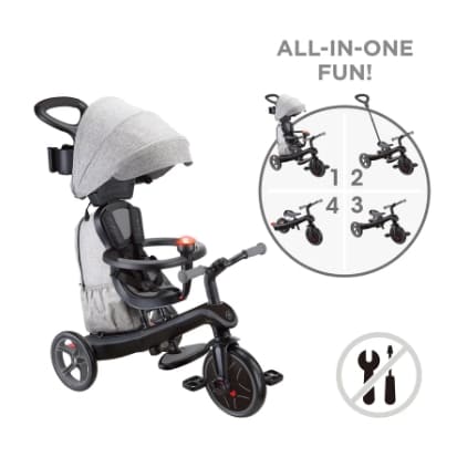 GLOBBER 4合1 Trike多功能3輪推車尊爵特仕升級版-銀河星際黑 (5)