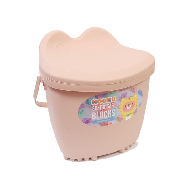 香草軟積木蛙蛙收納桶